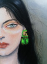 Martyna Jančaitytė tapytas paveikslas Mergina su vaza, Mados iliustracija , paveikslai internetu