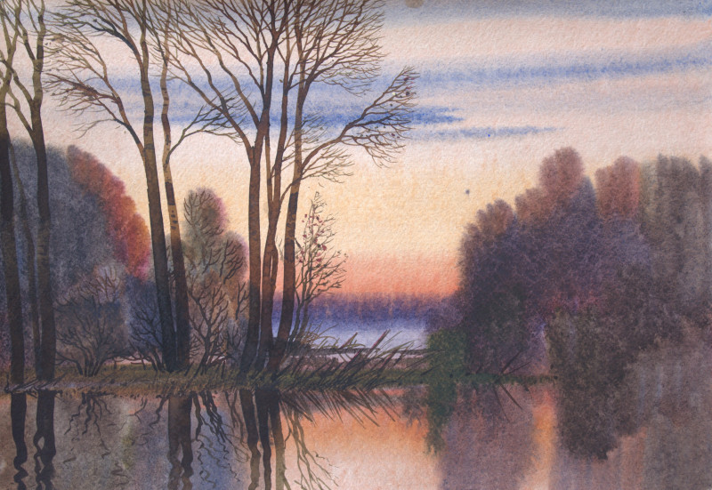 Vidmantas Zarėka tapytas paveikslas Saulėtekis, Peizažai , paveikslai internetu