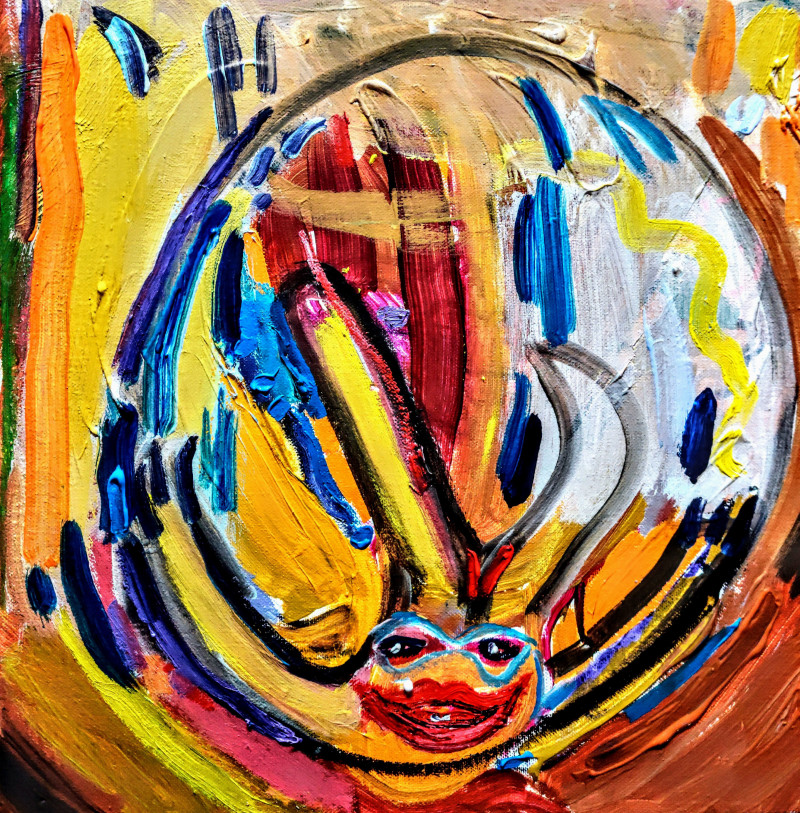 Arvydas Martinaitis tapytas paveikslas Linksma žuvis, Meno kolekcionieriams , paveikslai internetu