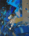 Virginijus Tamošiūnas tapytas paveikslas Mėlynas I, Abstrakti tapyba , paveikslai internetu