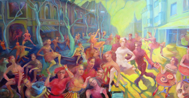 Eglė Colucci tapytas paveikslas Saulėta Laisvės Alėjos pusė, Meno kolekcionieriams , paveikslai internetu