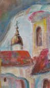 Natalija Ranceva tapytas paveikslas Senojo Vilniaus gatvėmis. Bazilijonų vartai, Urbanistinė tapyba , paveikslai internetu