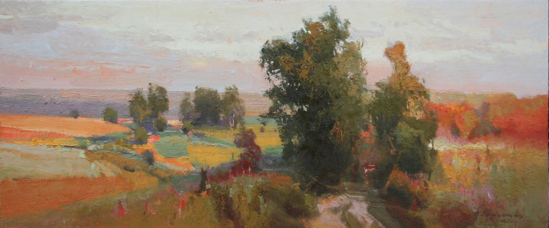 Autumn Is Coming original painting by Vytautas Laisonas. Landscapes