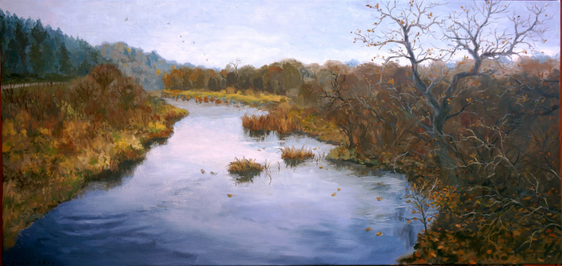 Dubysa original painting by Mantas Čepauskis. Landscapes