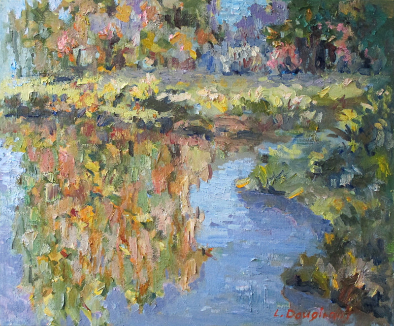 Autumn Reflections original painting by Liudvikas Daugirdas. Landscapes