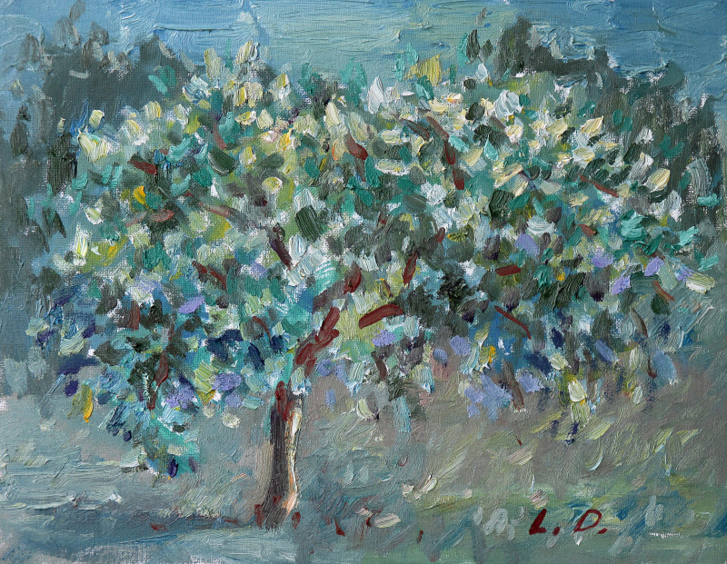 Blooming Apple Tree original painting by Liudvikas Daugirdas. Easter collection