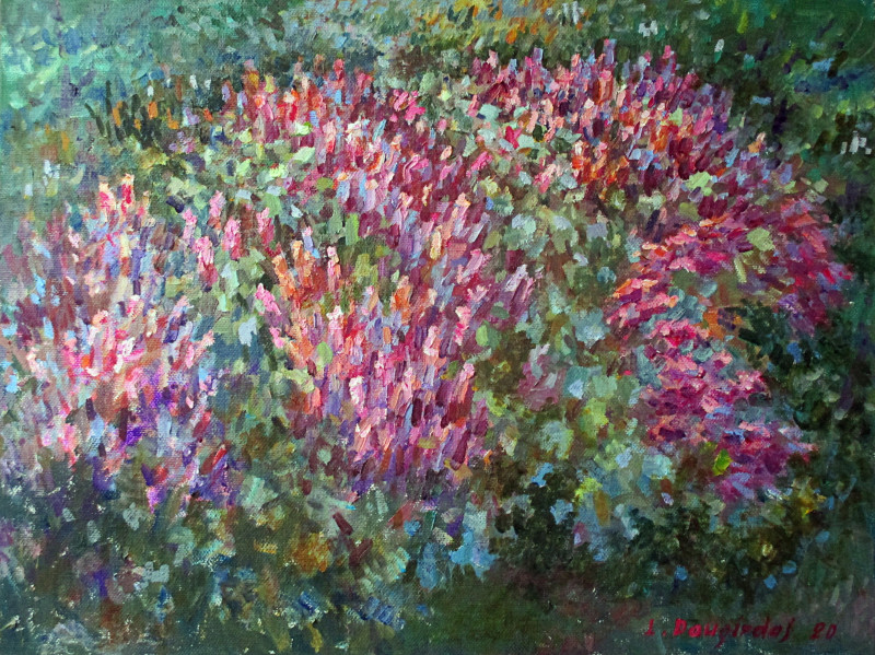 Burning Olive Bush original painting by Liudvikas Daugirdas. Splash Of Colors