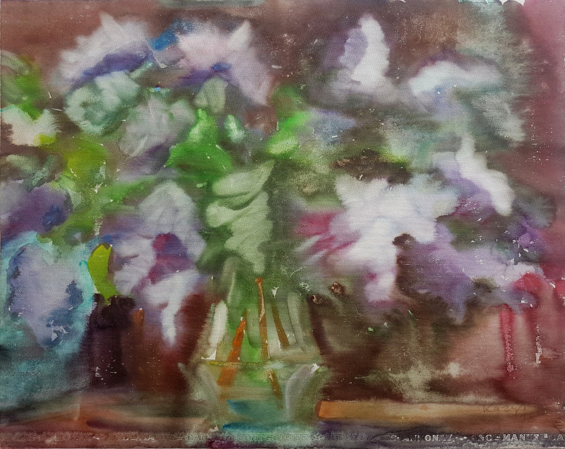 Kazys Abramavičius tapytas paveikslas Alyvos, Gėlės , paveikslai internetu