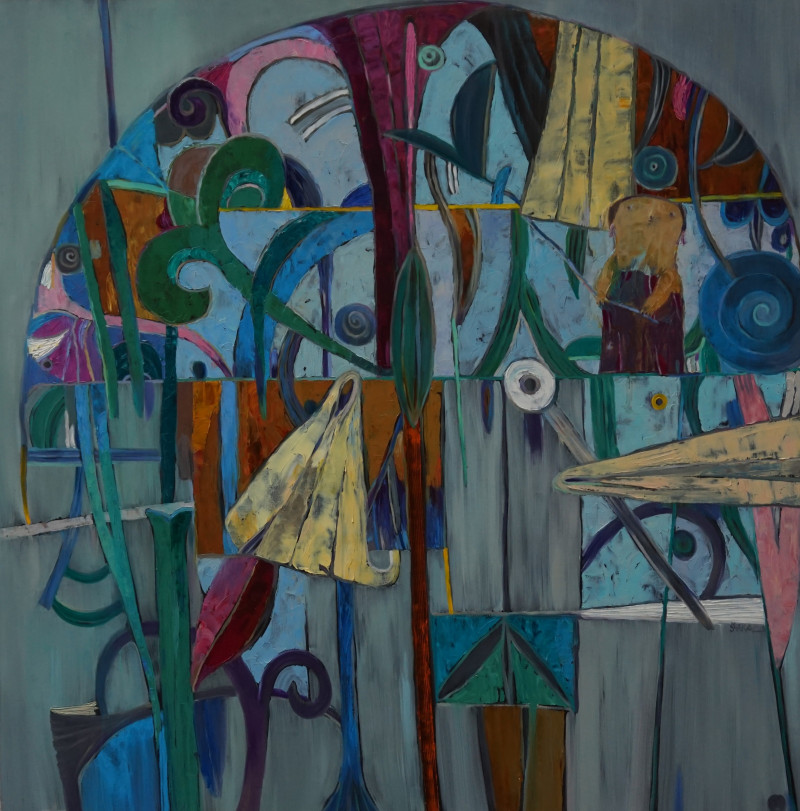Šarūnas Šarkauskas tapytas paveikslas Nužydėjusi pienė , Abstrakti tapyba , paveikslai internetu