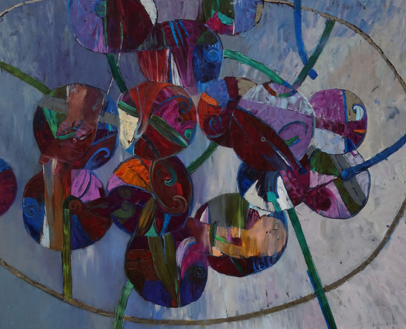 Šarūnas Šarkauskas tapytas paveikslas Vyšnios, Abstrakti tapyba , paveikslai internetu
