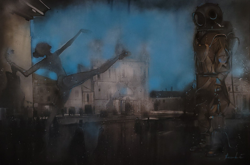 Ansis Burkė tapytas paveikslas Parade of Glory, Išlaisvinta fantazija , paveikslai internetu
