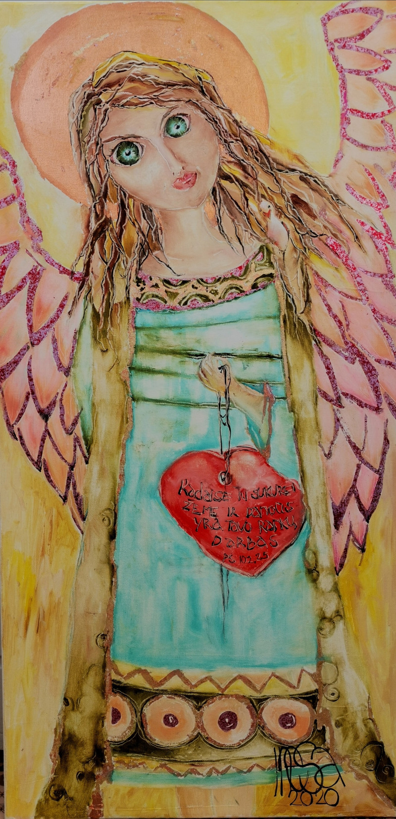 Angel For You original painting by Inesa Škeliova. Angels