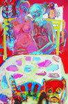 Arvydas Švirmickas tapytas paveikslas Šventinis vakaras , Fantastiniai paveikslai , paveikslai internetu