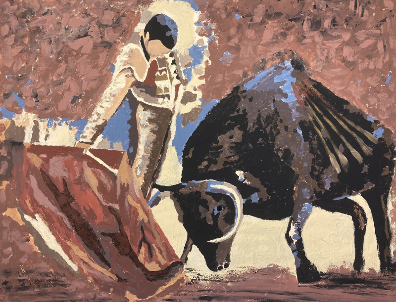 Tomas Gelažanskas tapytas paveikslas Korida, Spalvų pliūpsnis , paveikslai internetu