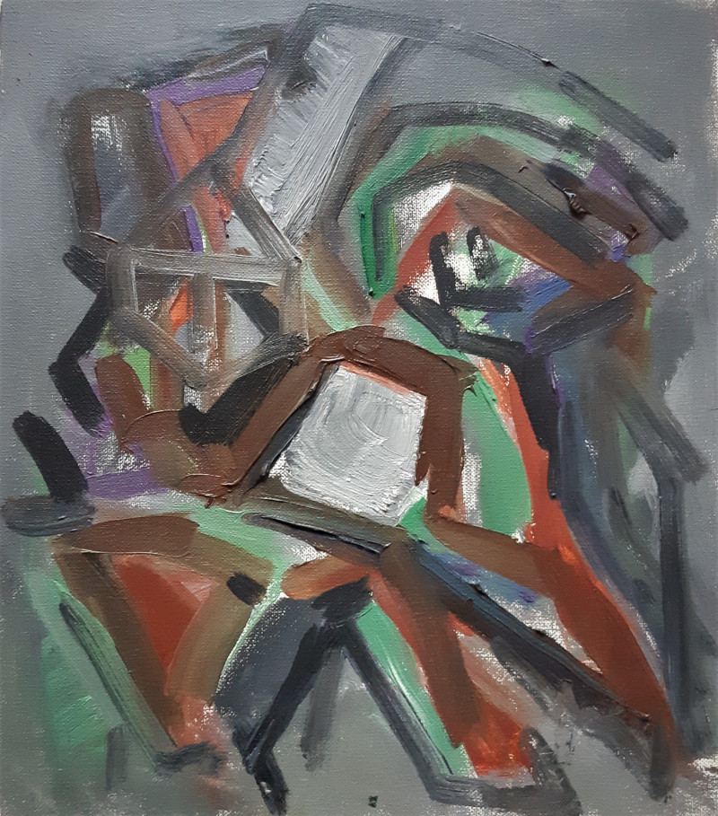 Kristina Čivilytė tapytas paveikslas Alyvos geometriškai, Abstrakti tapyba , paveikslai internetu
