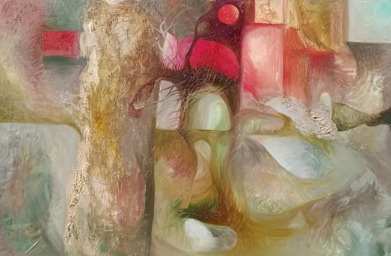 Simona Juškevičiūtė tapytas paveikslas Sapno abstrakcija, Didelei erdvei , paveikslai internetu