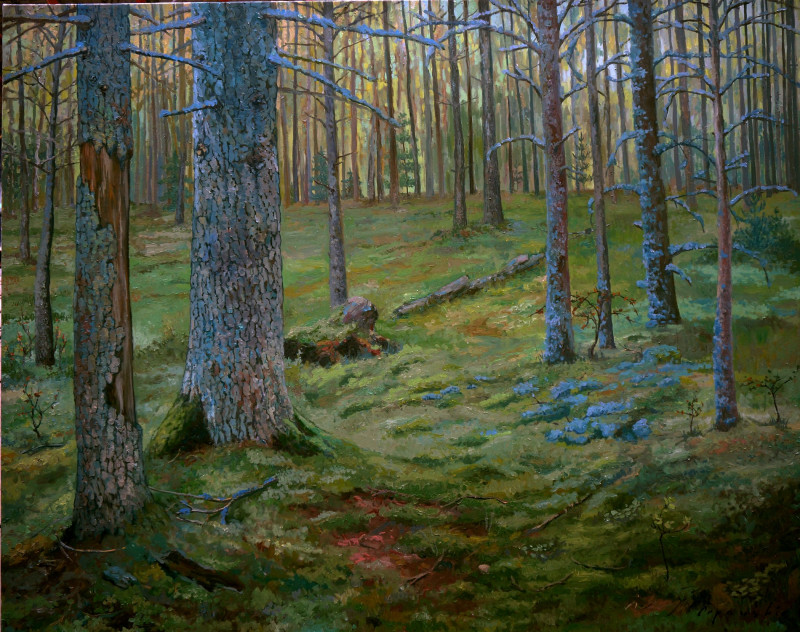 Čepkeliai Marsh original painting by Mantas Čepauskis. For large spaces