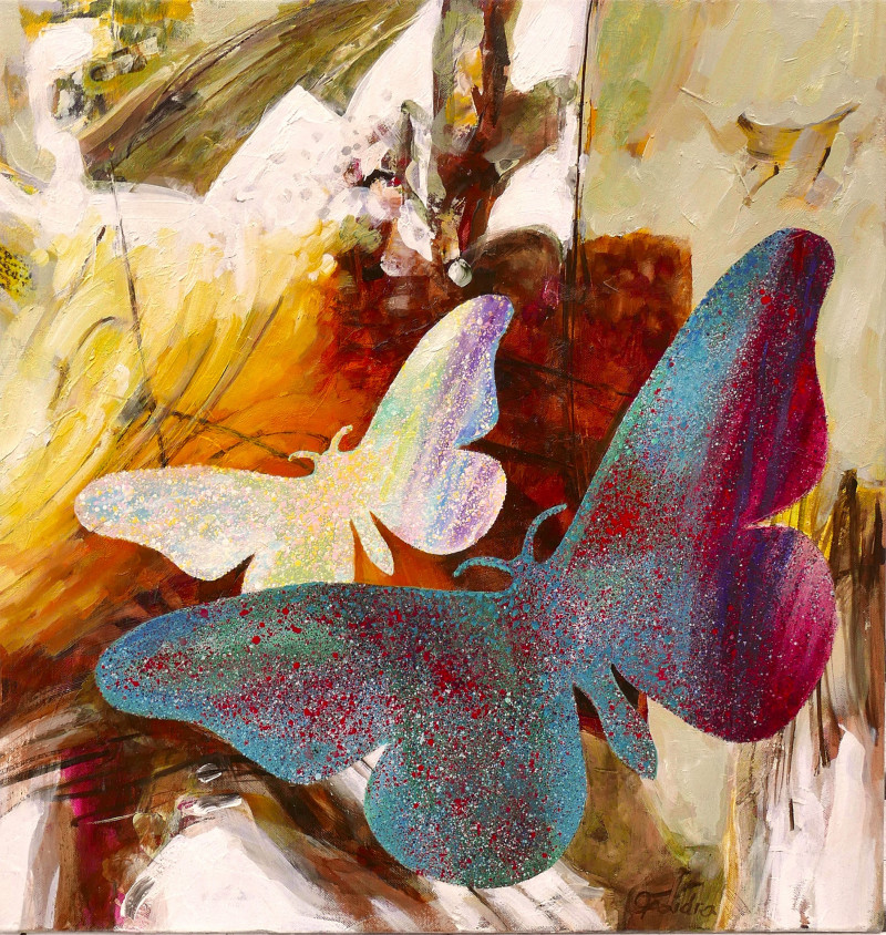 Butterflies original painting by Skaidra Savickas. Splash Of Colors
