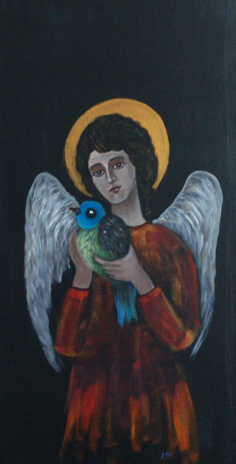 Lidija Dailidėnienė tapytas paveikslas Ramybė, Angelų kolekcija , paveikslai internetu