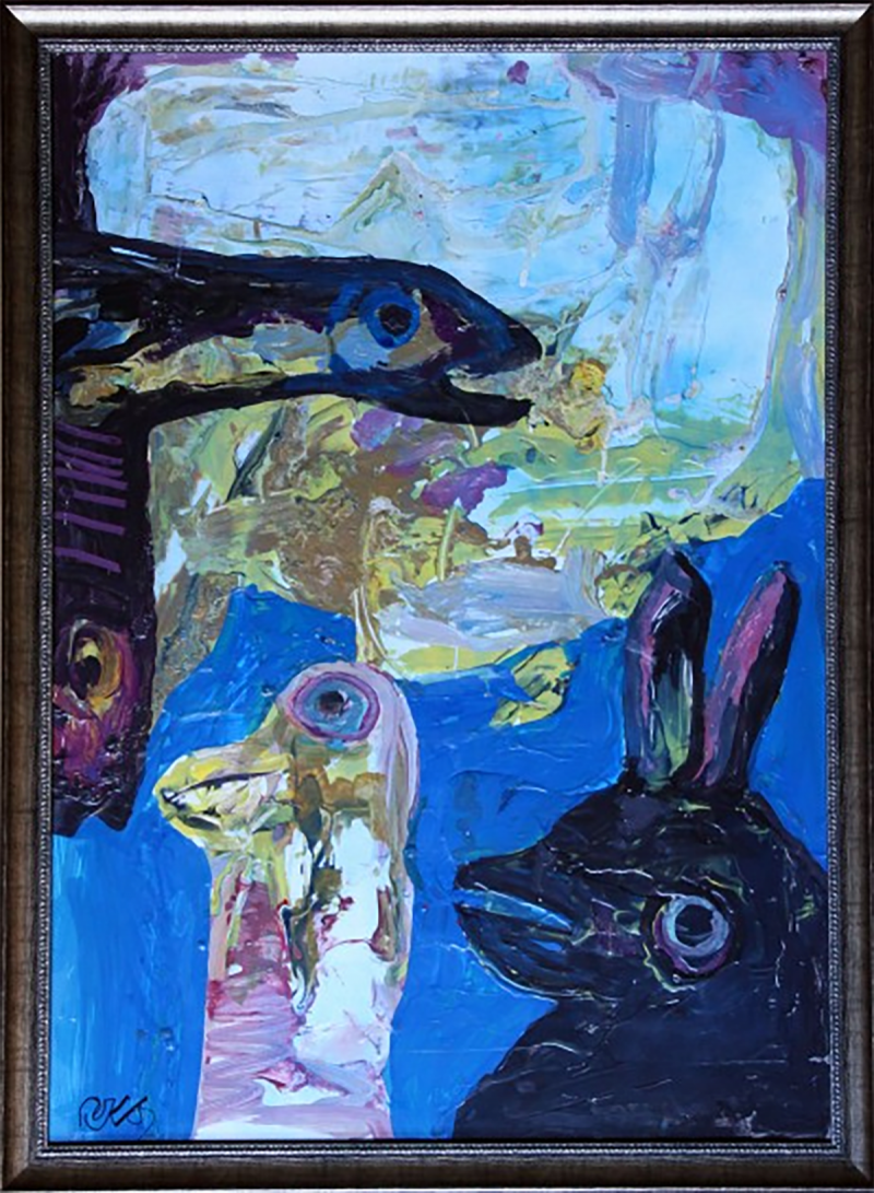 Vilius-Ksaveras Slavinskas tapytas paveikslas Ryto laukimas, Išlaisvinta fantazija , paveikslai internetu
