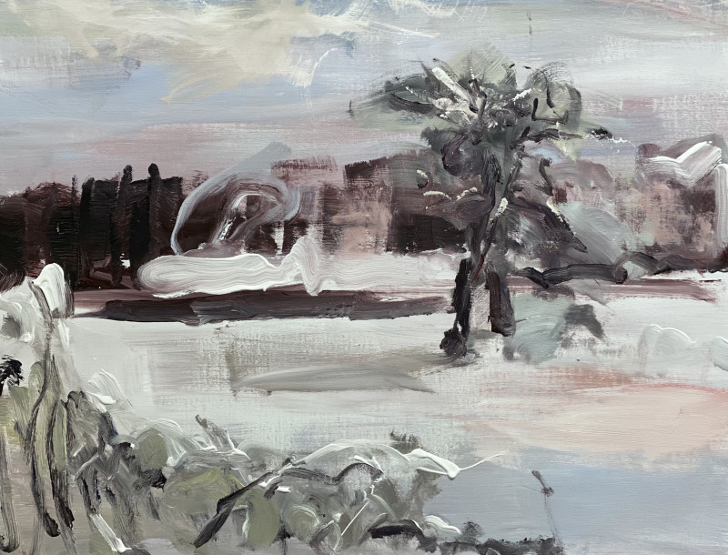 Donata Andriuškevičienė tapytas paveikslas Žiema atėjo, Abstrakti tapyba , paveikslai internetu
