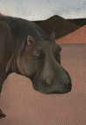 Emilija Šileikaitė tapytas paveikslas Begemotas , Fantastiniai paveikslai , paveikslai internetu