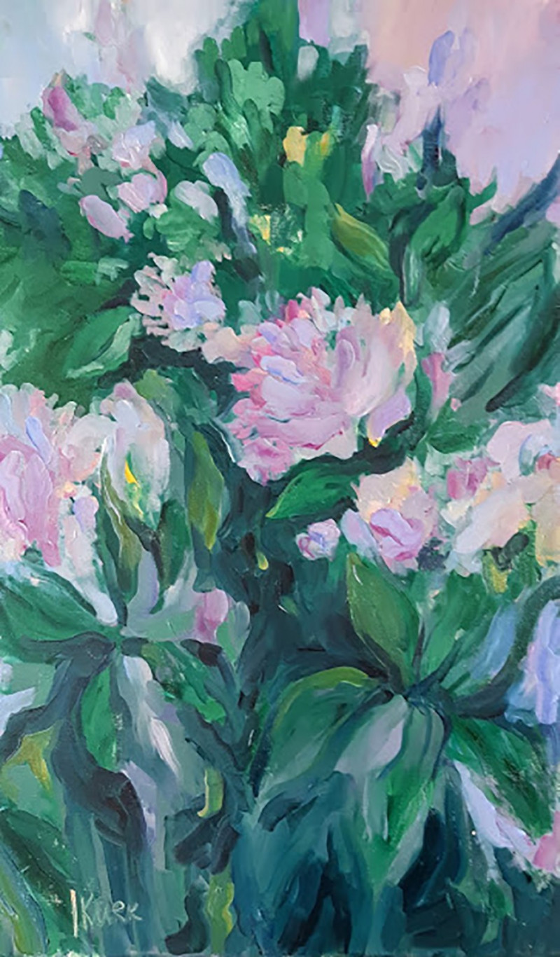 Rhododendrons / donation to Ukraine original painting by Irena Kurklietienė. Slava Ukraini