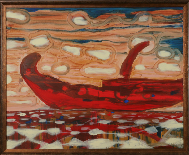 Gintaras Gesevičius tapytas paveikslas Raudonas laivas, Fantastiniai paveikslai , paveikslai internetu