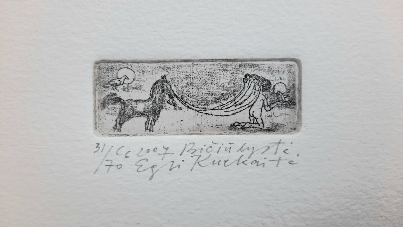 Eglė Kuckaitė tapytas paveikslas Bičiūlystė, Miniatiūros - Maži darbai , paveikslai internetu