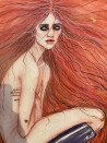 Daiva Karaliūtė-Smilgevičienė tapytas paveikslas Modern Mermaid, Mados iliustracija , paveikslai internetu