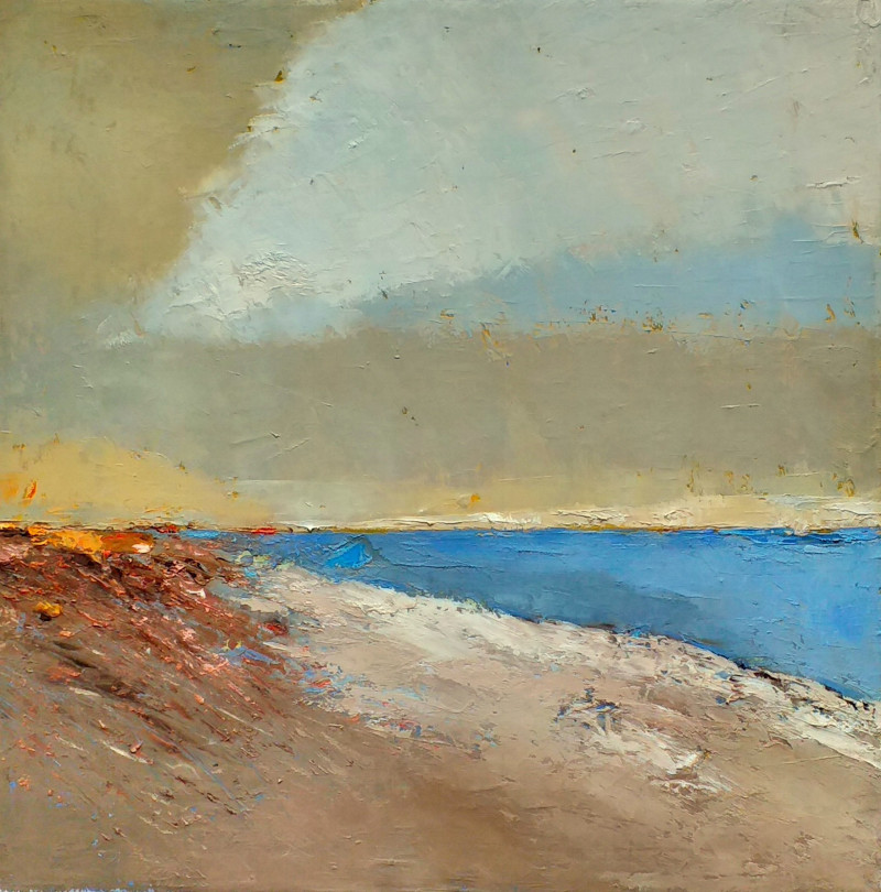 Kęstutis Jauniškis tapytas paveikslas Pajūrio pakrantė 5, Peizažai , paveikslai internetu