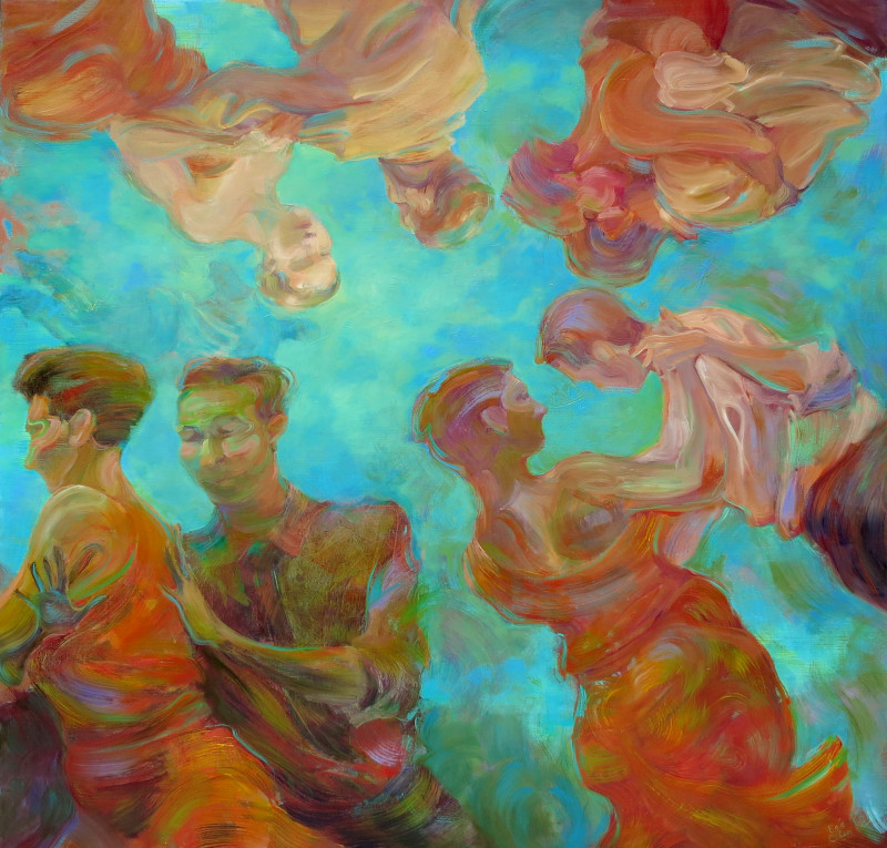 Eglė Colucci tapytas paveikslas Turkio tango 2, Šokis - Muzika , paveikslai internetu