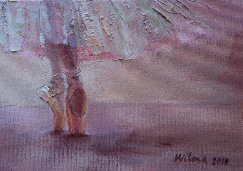 And again ballerinas VI original painting by Vilma Vasiliauskaitė. Dance - Music
