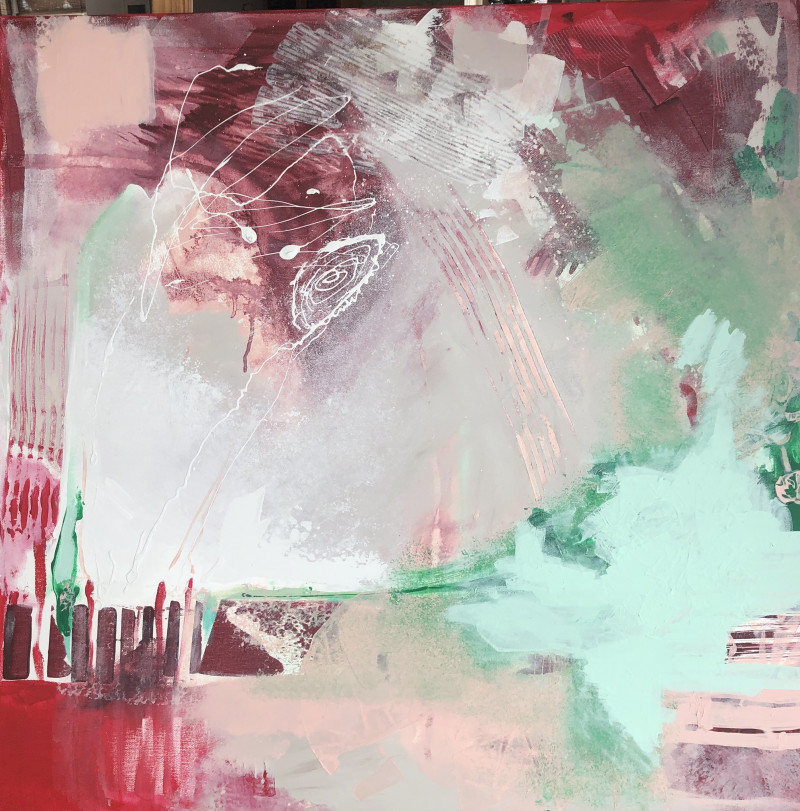 Alma Karalevičienė tapytas paveikslas Spalvų proveržis, Abstrakti tapyba , paveikslai internetu