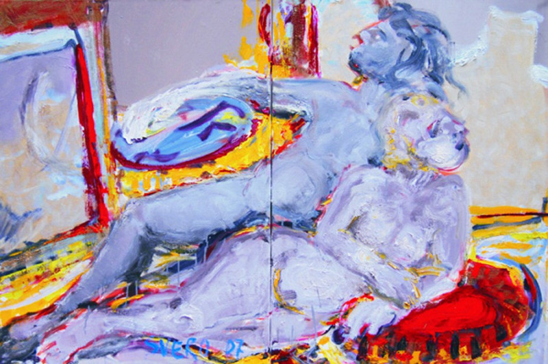 Arvydas Švirmickas tapytas paveikslas Kelionėje, Tapyba aliejumi , paveikslai internetu