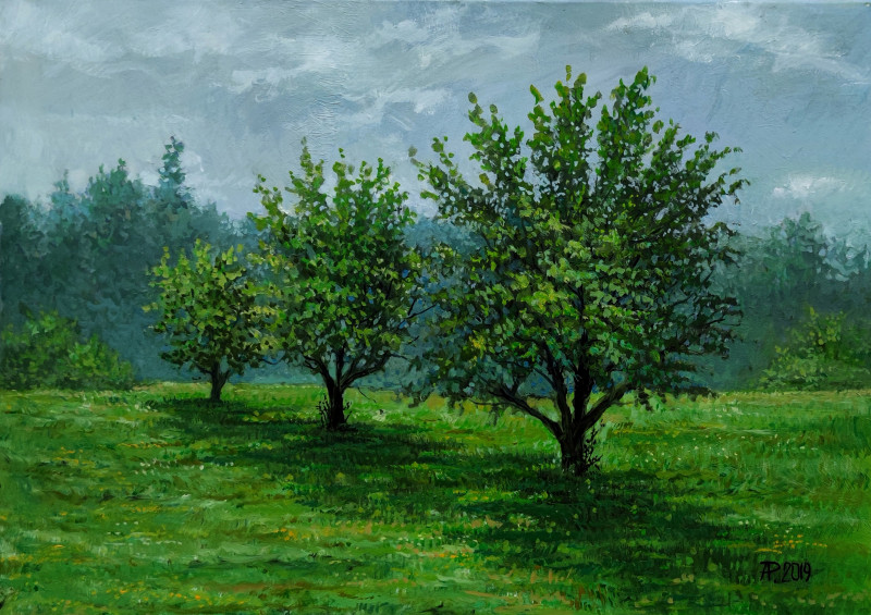 Aloyzas Pacevičius tapytas paveikslas Žalias, Peizažai , paveikslai internetu