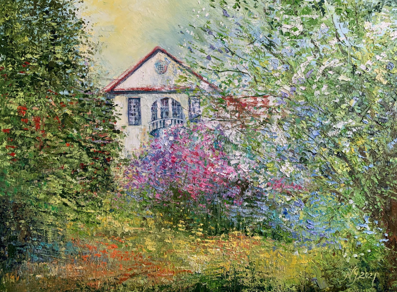 Nijolė Grigonytė-Lozovska tapytas paveikslas Išprotėjęs pavasaris, Peizažai , paveikslai internetu