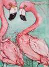 Flamingos 12 original painting by Inesa Škeliova. Animalistic Paintings