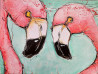Flamingos 12 original painting by Inesa Škeliova. Animalistic Paintings