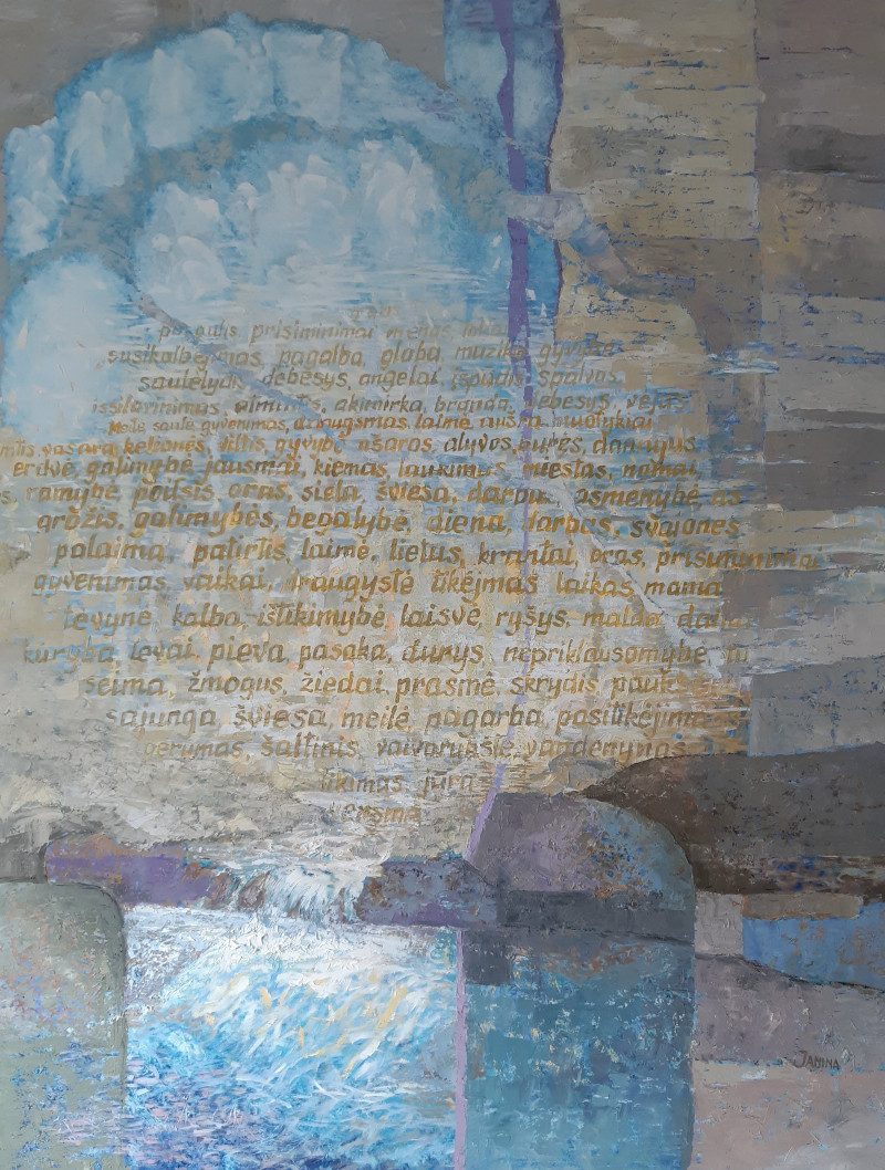 Janina Celiešienė tapytas paveikslas Viltis, Abstrakti tapyba , paveikslai internetu