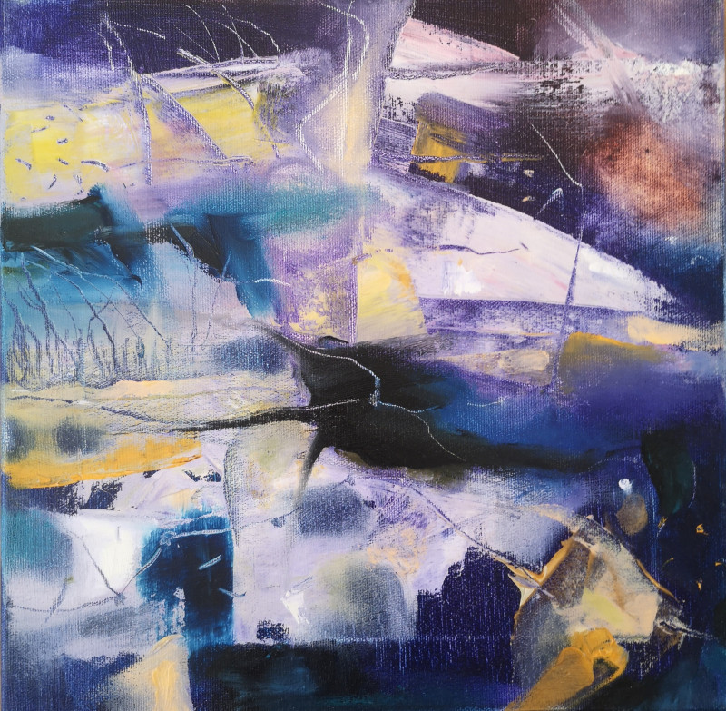 Aušra Sirutienė-Oreigė tapytas paveikslas Vėjas nuo jūros, Abstrakti tapyba , paveikslai internetu