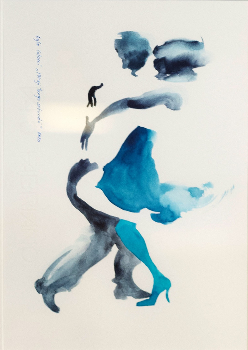 Eglė Colucci tapytas paveikslas 191-oji tango sekundė, Miniatiūros - Maži darbai , paveikslai internetu