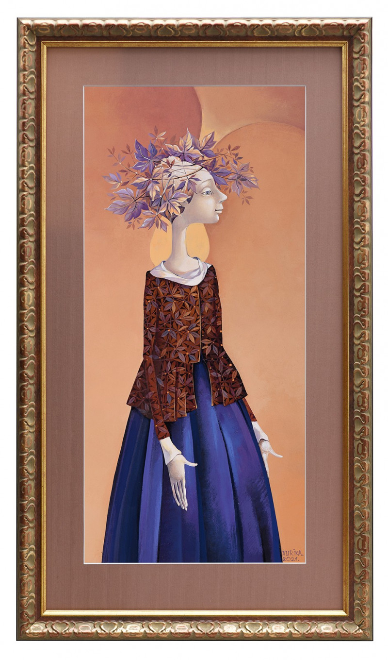 Aurika tapytas paveikslas Angelas su vainiku, Fantastiniai paveikslai , paveikslai internetu
