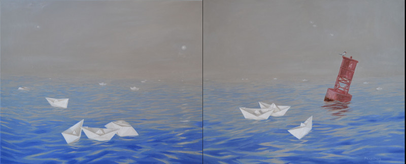 Artūras Braziūnas tapytas paveikslas Teisinga kryptis, Marinistiniai paveikslai , paveikslai internetu