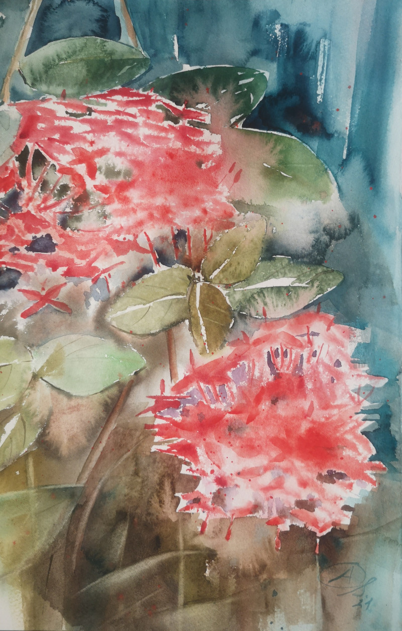 Aušra Sirutienė-Oreigė tapytas paveikslas Pačios gražiausios, Gėlės , paveikslai internetu
