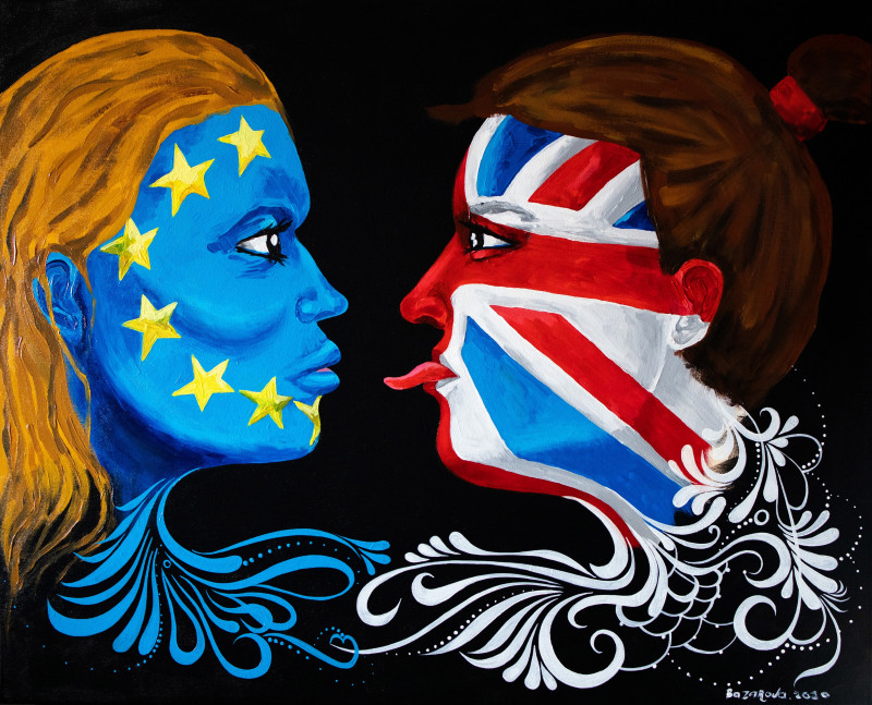 Marija Bazarova tapytas paveikslas Brexit, Tapyba su žmonėmis , paveikslai internetu