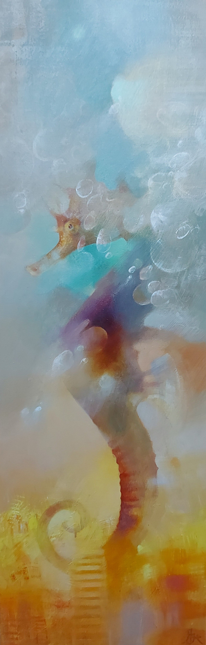 Aistė Jurgilaitė tapytas paveikslas Po vandeniu, Animalistiniai paveikslai , paveikslai internetu