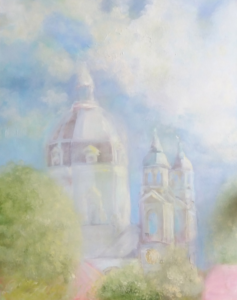 Rasa Staskonytė tapytas paveikslas Pažaislis. Ramu, Urbanistinė tapyba , paveikslai internetu