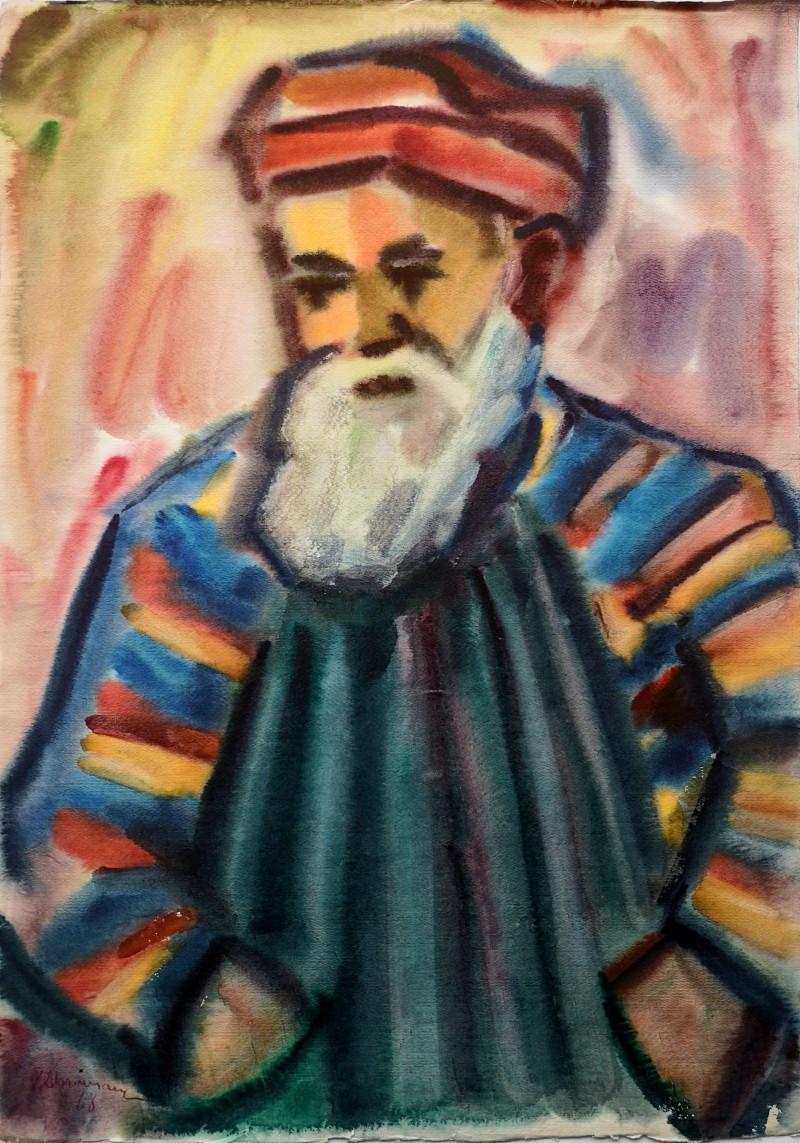 Tajik original painting by Kazys Abramavičius. Expression