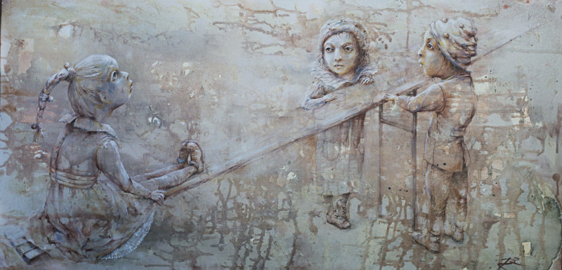 Sentimental Imbalance original painting by Reda Ščerb. Paintings With People